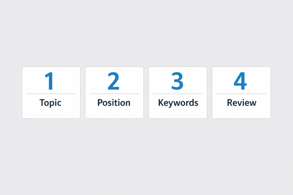 Step by step guide showing how to use a free thesis statement generator