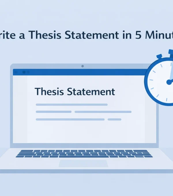 How to Write a Thesis Statement in 5 Minutes Using an Online Tool